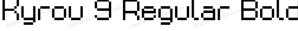 Kyrou 9 Regular Bold字体转换